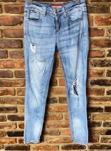 Only  Jeans Medium Wash Blue Distressed Denim Darlie Boyfriend Jeans Women's 8