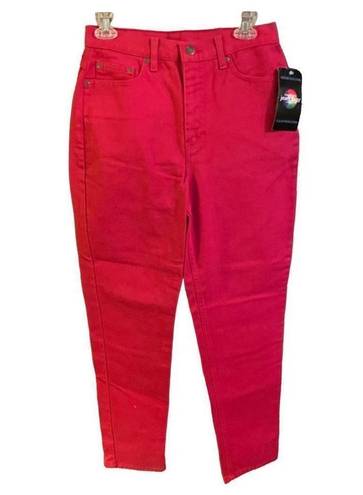 Newport News  Womens Jeans Skinny Mid Rise Red Size 10