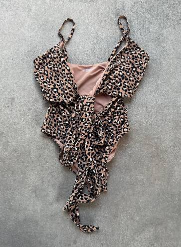 Aerie Leopard Print One Piece Full Overage SwimSuit