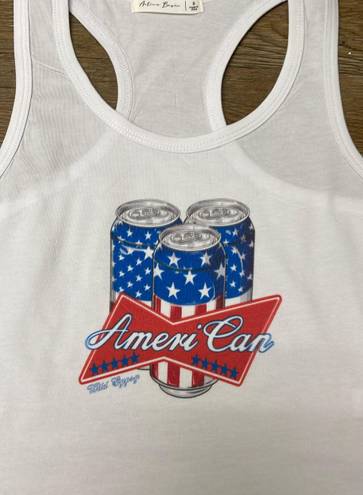 Ameri Can Cropped Tank White Size M