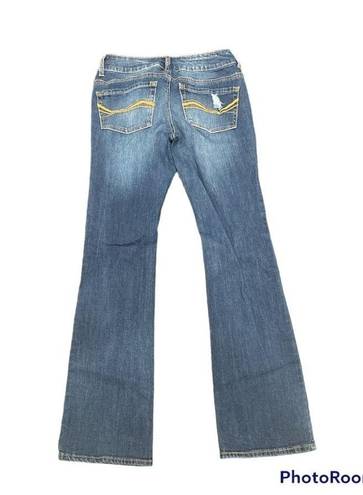 SO  Low-rise Bootcut Jeans Slight Distress Blue Jeans Size 3