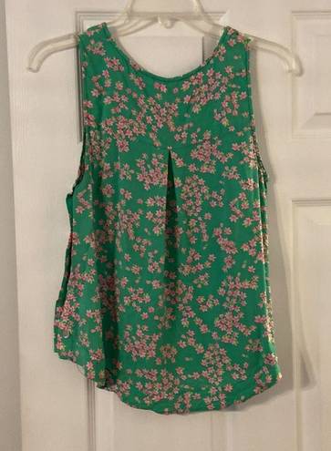 Draper James Deeper James RSVP shirt size S length 22”bust 30” color green with flower design