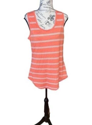 LuLaRoe Large Tank Top • Melon Color w/Stripes • Ultra Soft • Stretchy • BNWT