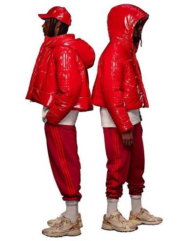 Adidas Originals Ivy Park Red Puffer Jacket