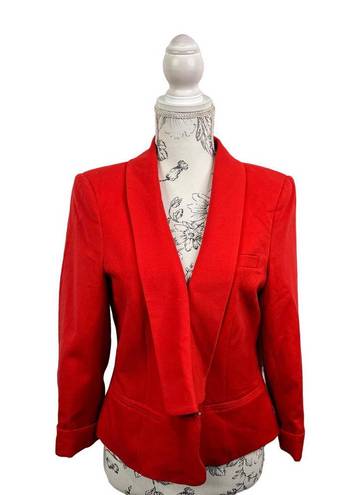 Bardot Revolve  Red Cropped Blazer Shawl Collar Cuffed Sleeves Sie 10 NWT