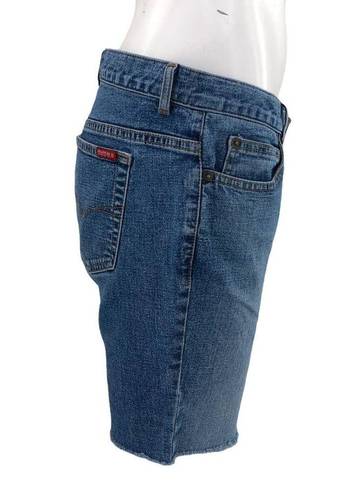 Guess  (32) Women's Y2K Blue Medium Wash Cut Off Bermuda Jean Shorts Denim