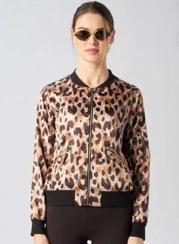 Gottex  STUDIO SATIN BOMBER JACKET IN LEOPARD