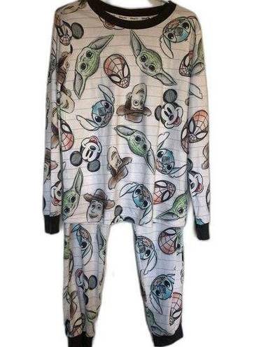 Disney 100 Character Mash-Up Pajama 2 piece Set womens