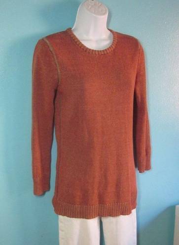 Elizabeth and James Textile  Orange Cotton Sweater Size S