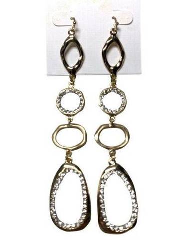 Neiman Marcus  Drop Earrings - Gold/Crystal