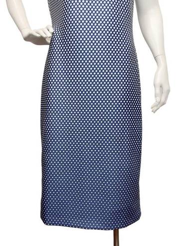 ECI Beige by  Women’s 10 navy and white polka dot sheath Ombre Dress