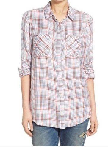 Treasure & Bond NORDSTROM  Long & Lean' Plaid Shirt