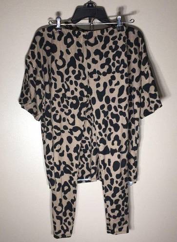 Day & Night  Cheetah print matching Pajama set lounge wear animal print pajama‍
