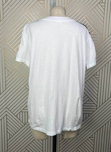 n:philanthropy  Verbena Stripe Shoulder T-Shirt in White Size US Medium