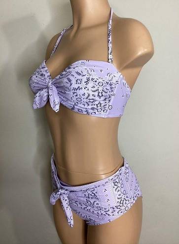 Jessica Simpson New.  lavender bandanna bikini set. Medium. Retails $108.