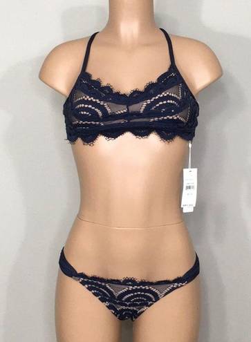 PilyQ New.  navy nautica lace bikini set. Small