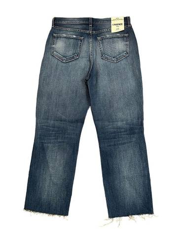 L'Agence NEW  Adele Rigid Slim Stovepipe Jeans Newberry Distressed Crop