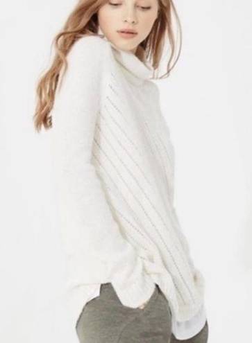 Lou & grey  Cream Knit Long Sleeve Cowl Turtleneck Sweater Size XL