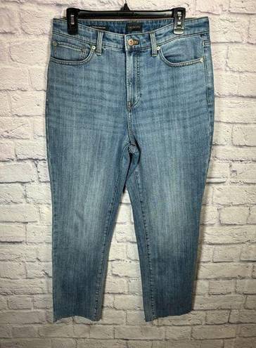 Talbots  Women’s Modern Ankle Jean Size 8 Raw Hem Medium Wash