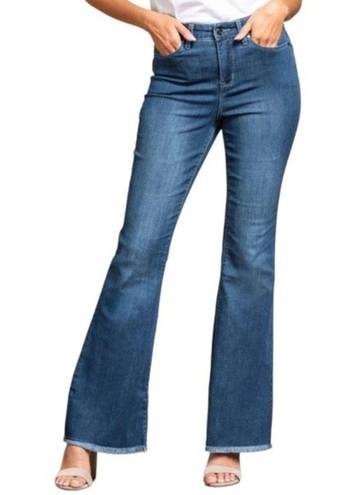 Daisy Laurie Felt Jeans  Denim Flare Medium Wash Bellbottom Flares Women’s Size 6