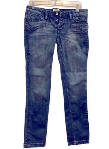 Antik Denim Y2K  EMBROIDERED BLUE JEAN PANTS 30