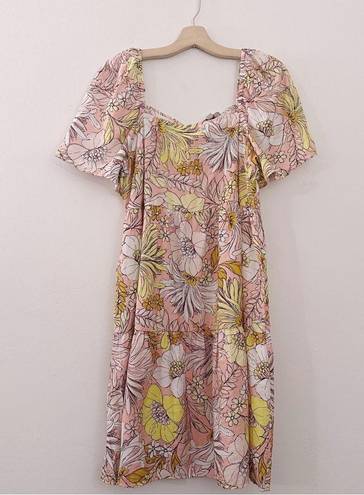 Loft  Ann Taylor Floral Printed Dress Mini Flowers Spring Summer Wedding Guest