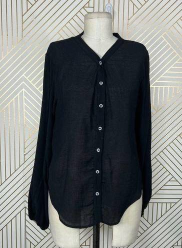 The Range  Vapor Voile Button Down Shirt Black Size US XS