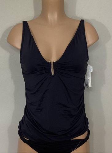 Bleu Rod Beattie New.  black tankini top. Size 10. Retails $129