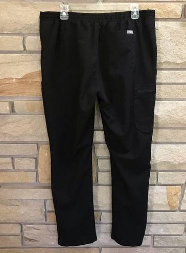 FIGS High Waisted Yola Skinny Scrub Pants Black Large