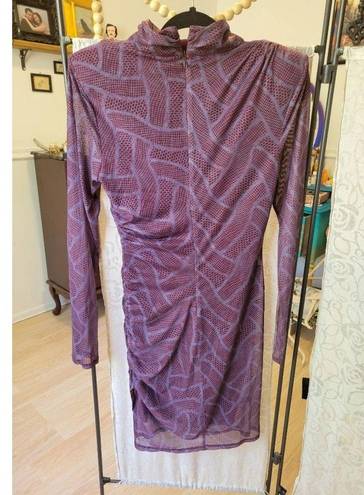 Cinq à Sept Rent the runway sz 12 purple Marlene cinq a sept dress ruched bodycon