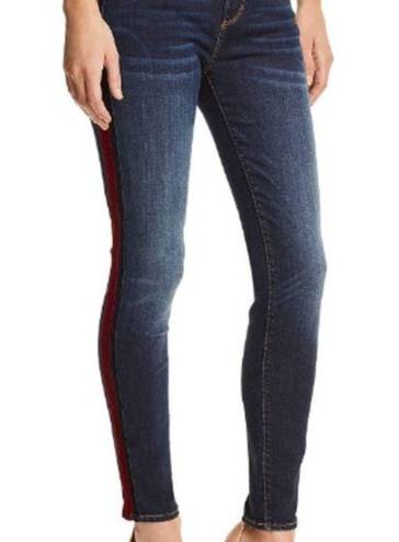 AQUA  Red Velvet Tuxedo‎ Stripe Skinny Jeans