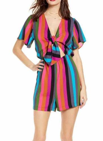 Nordstrom NWT Leith X  Multi Stripe Savy Summer Romper Small