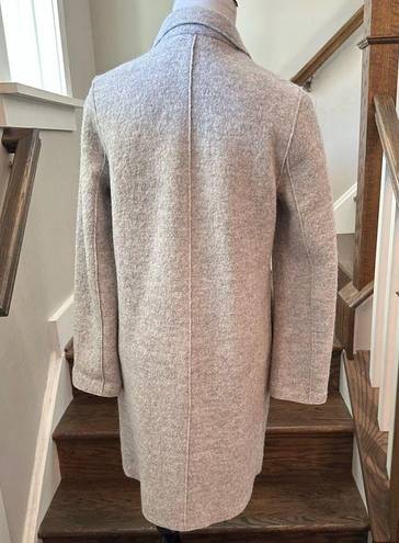 Boden Sally Boiled Wool in Gray Trench Long Coat Size 4 R