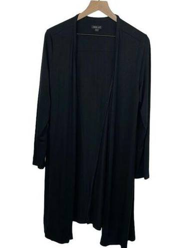 J.Jill  Wearever Collection Womens Open Front Cardigan Size M Black Long Sleeve