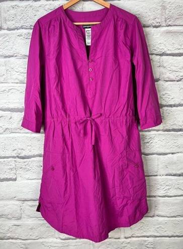 Patagonia  Women's 12 Purple Sun Shelter 3/4 Sleeve Nylon Drawstring Pocket Dress