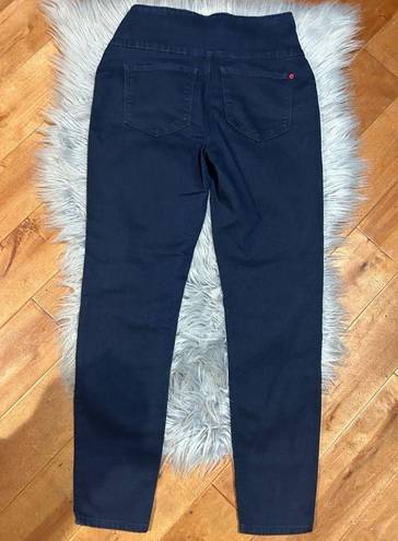 Spanx  Alexia High Rise Denim Skinny Jeans Side Zip Dark Wash Size Medium