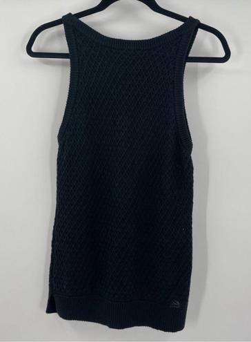 Tommy Bahama linen textured ribbed black tank size xs