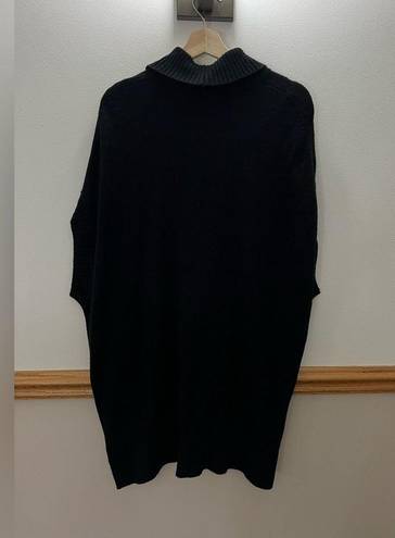 BCBGMAXAZRIA NWT  Sleeveless Oversized Sweater Vest Black Small Relaxed Mock Neck