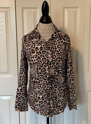 White Stag  Cheetah Top Blouse