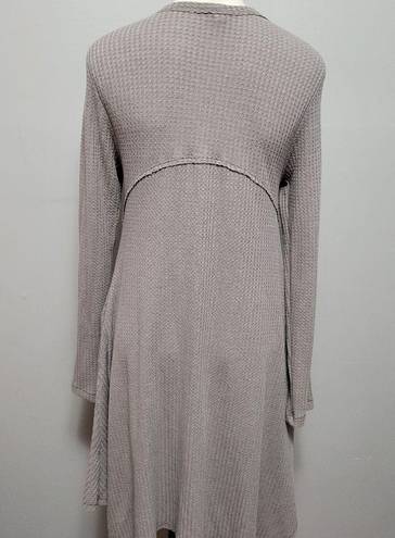 Wishlist  gray waffle knit duster size large