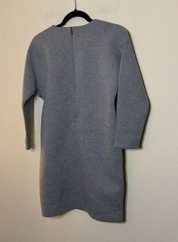 Everlane  Thick Scuba Knit Sweater Tunic Dress - Heather Gray