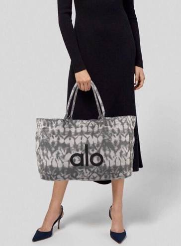 Alo Yoga Grey Tie Dye Shopper Tote Bag One Size
