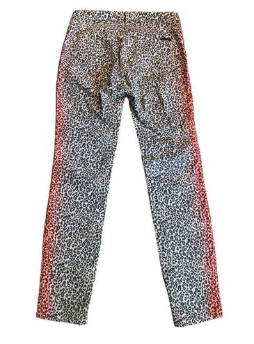 Scotch & Soda Maison Scotch Les Bon Vivants Women’s Pink Black Leopard Print Jeans Size 29 NWT