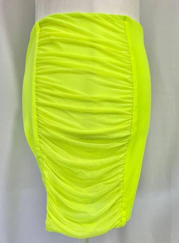 4S13NNA New 4SI3NNA Neon Mesh Side Panel Bike Shorts Yellow Green Sheer Side Biker Short