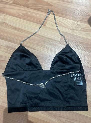 I am gia i.am.gia Open Back Crop Top With Chain 