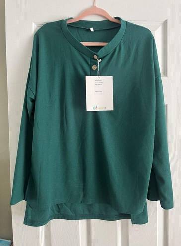 Lounge 2 Piece Green  Set Pants and Long Sleeve Shirt NWT Women’s Medium 8/10