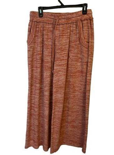 Coco + Jaimeson  wide leg, rust color, tie waist ladies lounge pants size XL