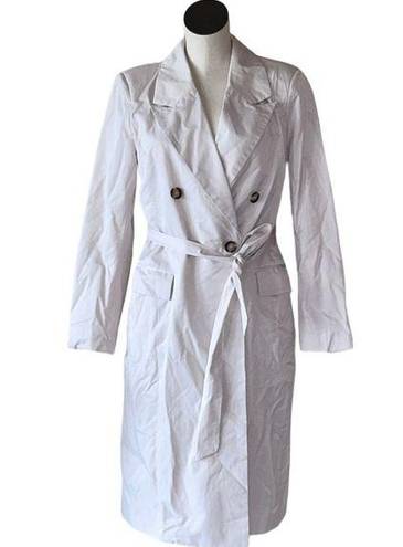 Bagatelle NWT  Collection Trench  Coat White/Cream / Latte Double Breasted M