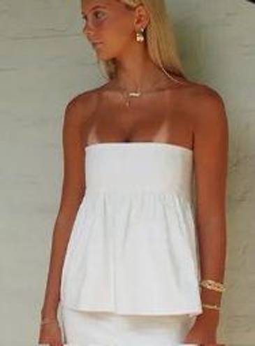 Sunday Affairs Tube Top White Size M