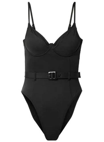 Good American NWT  Wire Cup Belted One Piece Swimsuit in Black - Size 4 (XL)